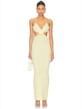 Revolve More to Come Kacey Maxi Dress in Pastel Yellow